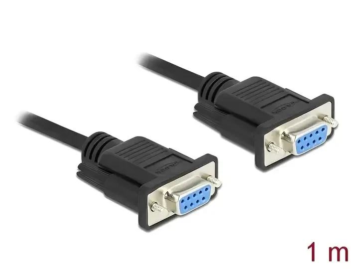 כבל קישור סריאלי Serial D-Sub 9 נ/נ עם מחברים קומפקטיים צבע שחור DELOCK | 86823