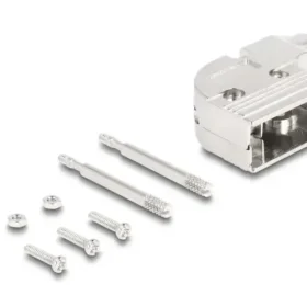 מכסה למחבר D-Sub 9 pin בזווית 90° צבע כסף DELOCK | 67023