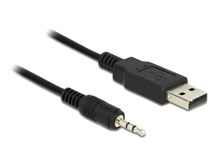 ממיר USB-A 2.0 זכר ל- PL 2.5 TTL 3.3 V בעל 3 מגעים זכר צ'יפ FTDI צבע שחור DELOCK | 83789