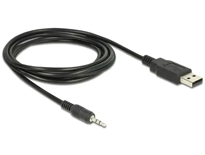 ממיר USB-A 2.0 זכר ל- PL 2.5 TTL 3.3 V בעל 3 מגעים זכר צ'יפ FTDI צבע שחור DELOCK | 83789