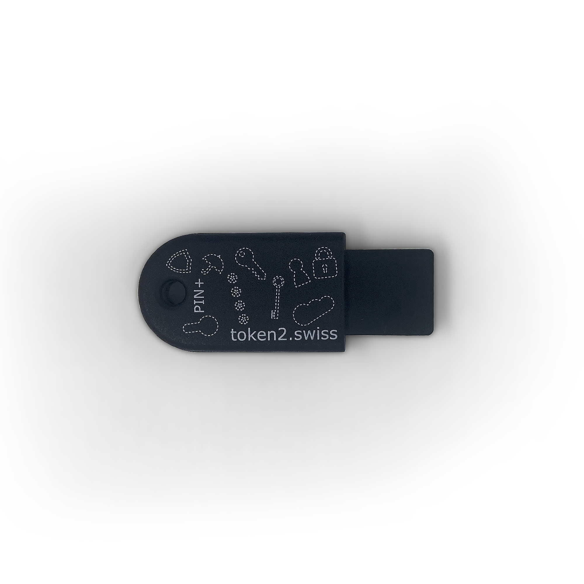 מפתח אבטחה FIDO2 U2F ו-TOTP עם תכונת מורכבות PIN שחור Token | T2F2-PIN+
