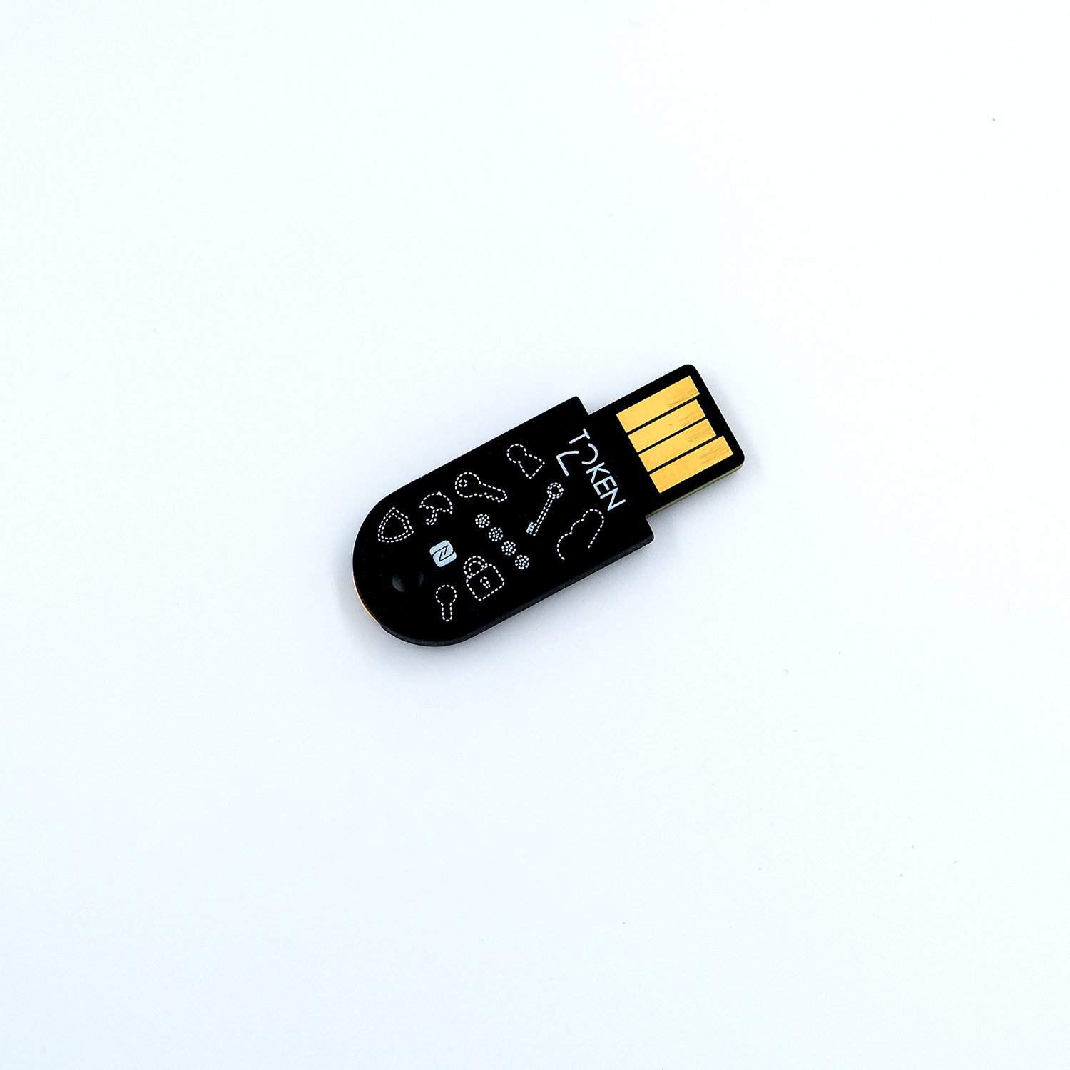 מפתח אבטחה FIDO2 U2F ו-TOTP שחור Token | T2F2-NFC-Slim
