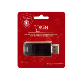 מפתח אבטחה FIDO2.1 U2F ו-TOTP עם הגנת טביעות אצבע שחור Token | T2F2-Bio2