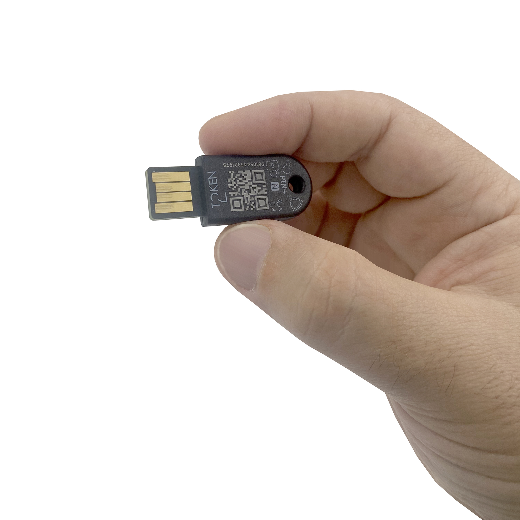 מפתח אבטחה FIDO2.1 U2F עם כפל יציאות ותכונות מורכבות בצבע שחור Token | T2F2-PIN+