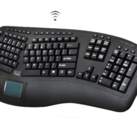 מקלדת אלחוטית מפוצלת עם טאצ'פד Touchpad מובנה בצבע שחור Adesso | WKB-4500UB