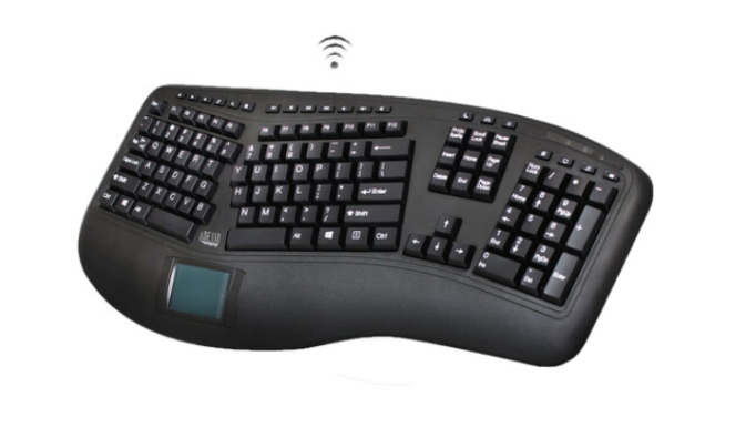 מקלדת אלחוטית מפוצלת עם טאצ'פד Touchpad מובנה בצבע שחור Adesso | WKB-4500UB