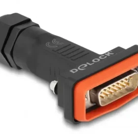 מתאם D-Sub 15 זכר להלחמה אטום נגד מים IP67 צבע שחור DELOCK | 87806