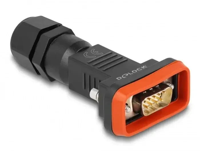 מתאם D-Sub 9 זכר להלחמה אטום נגד מים IP67 צבע שחור DELOCK | 87802