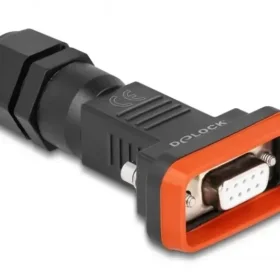מתאם D-Sub 9 נקבה להלחמה אטום נגד מים IP67 צבע שחור DELOCK 87803