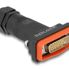 מתאם D-Sub HD 26 זכר להלחמה אטום נגד מים IP67 צבע שחור DELOCK | 87808