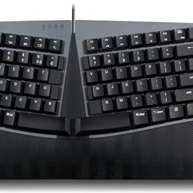 מקלדת חוטית ארגונומית בצבע שחור Perixx | PERIBOARD-335BL | Wired Ergonomic TKL Clicky Mechanical US KB
