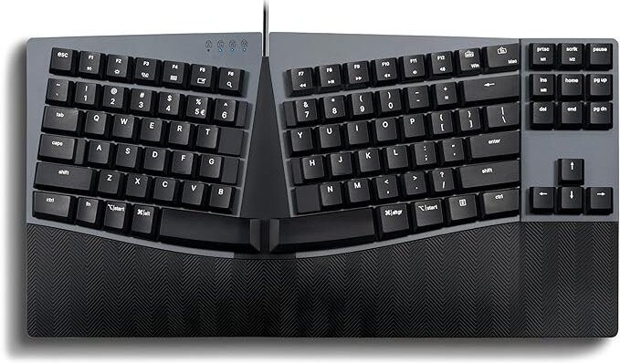 מקלדת חוטית ארגונומית בצבע שחור Perixx | PERIBOARD-335BR | Wired Ergonomic TKL Tactile Mechanical US KB