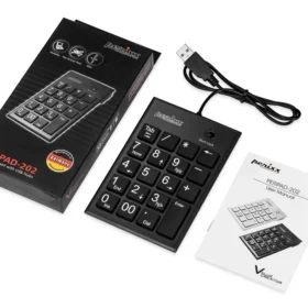 לוח מקשים בצבע שחור Perixx | PERIPAD-202-H | Wired Numeric Scissor Keypad with Hubs