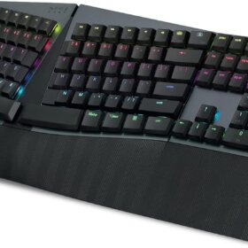 מקלדת אלחוטית ארגונומית בצבע שחור Perixx | PERIBOARD-835RD | Multi-device Ergonomic Mechanical Linear US KB