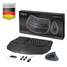 מקלדת אלחוטית ארגונומית בצבע שחור Perixx | PERIDUO-813 | Wireless Ergonomic Compact Keyboard & Vertical Mouse