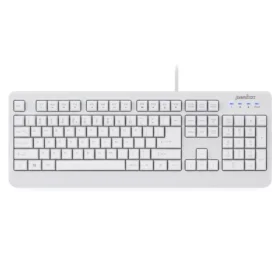 מקלדת חוטית ארגונומית בצבע לבן Perixx | PERIBOARD-517-W | Wired Washable Black USB Keyboard