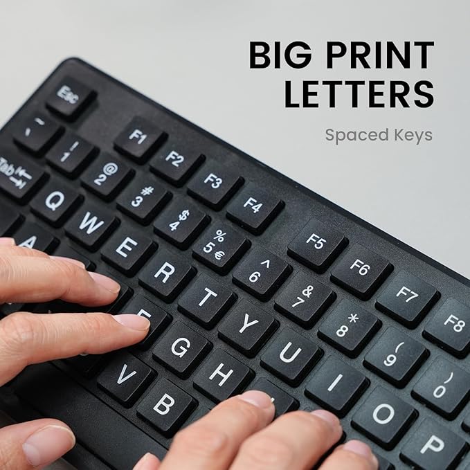 מקלדת חוטית ארגונומית בצבע שחור Perixx | PERIBOARD-117P | Wired PS2 Full Size Keyboard