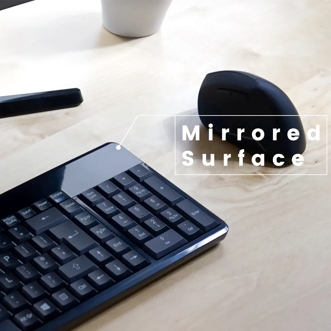 מקלדת חוטית ארגונומית בצבע שחור Perixx | PERIBOARD-220-H | Wired Compact 75% Keyboard with Numpad and Extra USB Ports