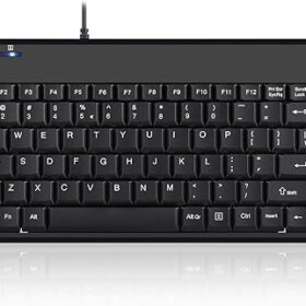 מקלדת חוטית ארגונומית בצבע שחור Perixx | PERIBOARD-409-H | Wired Mini Keyboard