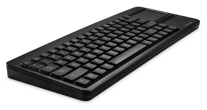 מקלדת חוטית ארגונומית בצבע שחור Perixx | PERIBOARD-515-H-PLUS | Wired USB Touchpad 75% Compact Keyboard w Extra USB Ports