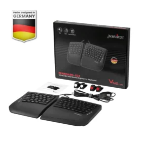 מקלדת חוטית ארגונומית בצבע שחור Perixx | PERIBOARD-524B | Wired Split Mini Keyboard with Seperation