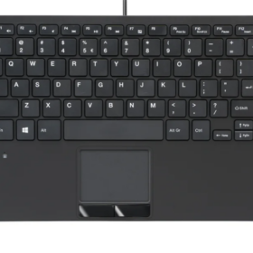 מקלדת חוטית ארגונומית בצבע שחור Perixx | PERIBOARD-525 | Wired Mini 284x182x28mm Scissor KB w Touchpad