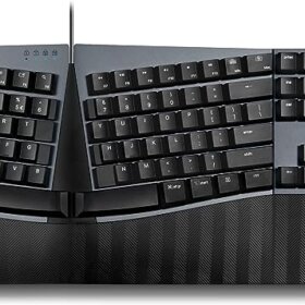 מקלדת חוטית ארגונומית בצבע שחור Perixx | PERIBOARD-535BL | Wired Ergonomic Mechanical Clicky US KB
