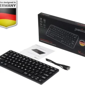 מקלדת חוטית ארגונומית בצבע שחור Perixx | PERIBOARD-732B | Wireless Backlit Mini Scissor Keyboard