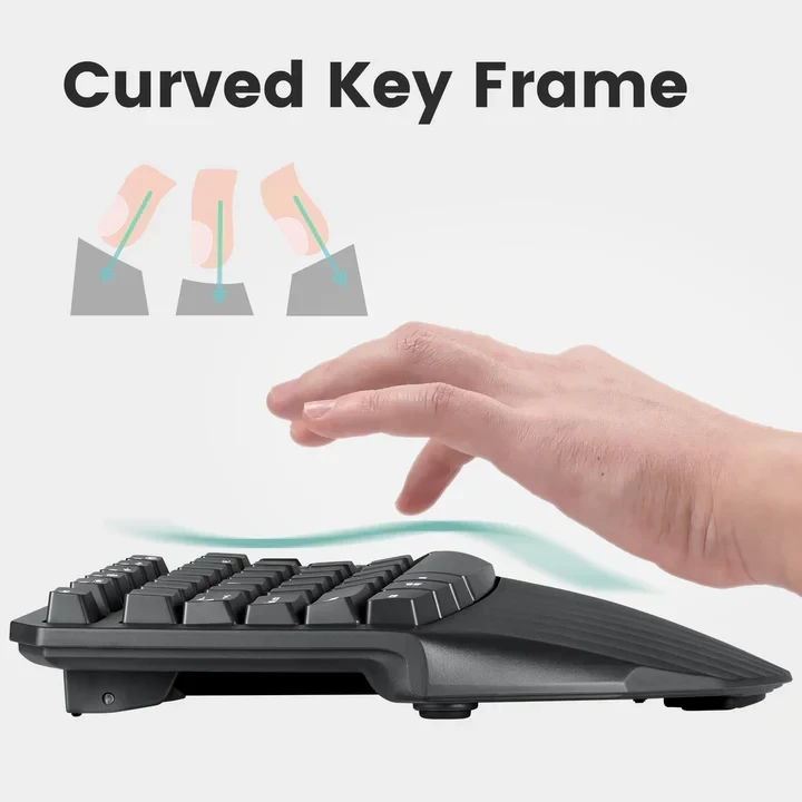 מקלדת חוטית ארגונומית בצבע שחור Perixx | PERIDUO-413B | Wired USB Ergonomic Compact Split Keyboard and Vertical Mouse