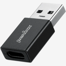 מתאם USB C ל USB A 3.0 זכר לנקבה בצבע שחור Perixx | PERIPRO-409 | USB C Female to USB A 3.0 Male Adapter