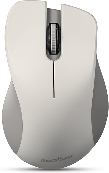 עכבר אלחוטי ארגונומי בצבע אפור Perixx | PERIMICE-621M | Wireless Mouse - Silent Click with Ergo Design
