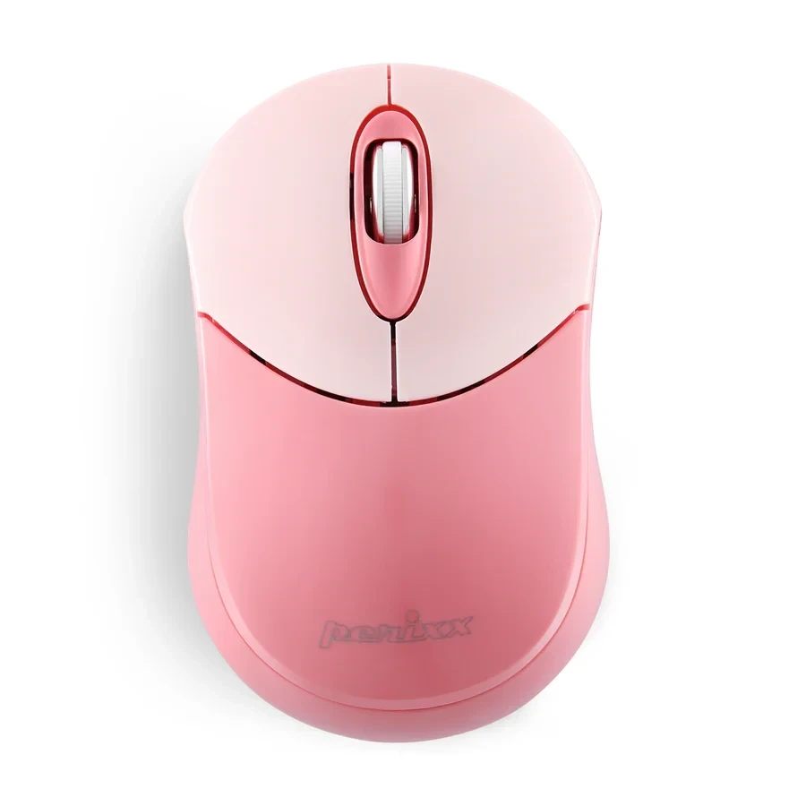 עכבר אלחוטי ארגונומי בצבע ורוד Perixx | PERIMICE-802PK | Bluetooth Pink Portable Mouse