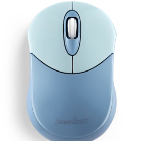 עכבר אלחוטי ארגונומי בצבע כחול Perixx | PERIMICE-802BL | Bluetooth Blue Portable Mouse