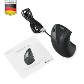 עכבר אלחוטי ארגונומי בצבע שחור Perixx | PERIMICE-513-L | Wired Left-Handed Ergonomic Vertical Mouse 6 Buttons 1000/1600 DPI