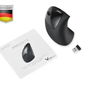 עכבר אלחוטי ארגונומי בצבע שחור Perixx | PERIMICE-713L | Wireless Left-Handed Ergonomic Vertical Mouse