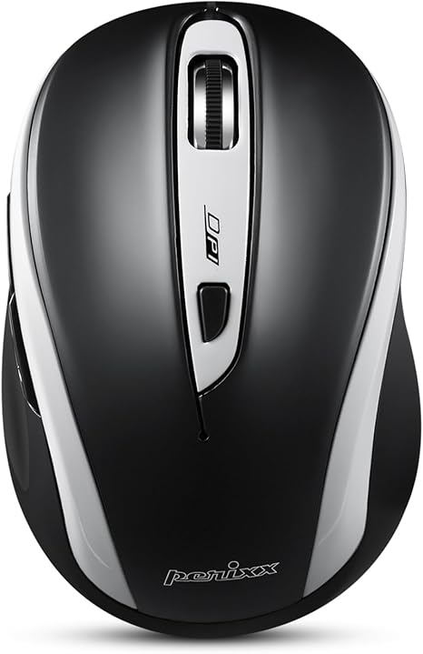 עכבר אלחוטי ארגונומי בצבע שחור Perixx | PERIMICE-721WB | Wireless Ergonomic Mouse - 5 Button Optical Design