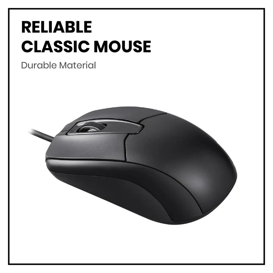 עכבר חוטי ארגונומי בצבע שחור Perixx | PERIMICE-209 | Wired Mouse
