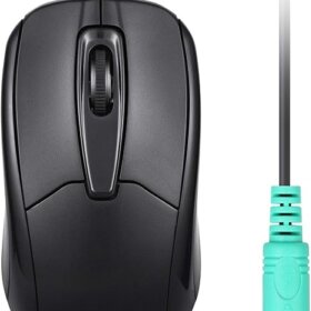 עכבר חוטי ארגונומי בצבע שחור Perixx | PERIMICE-209P | Wired PS2 Mouse with 1000 DPI Resolution