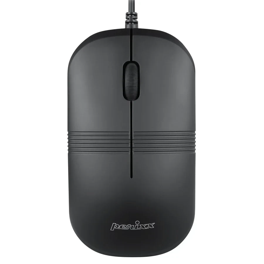 עכבר חוטי ארגונומי בצבע שחור Perixx | PERIMICE-503 | Waterproof Wired Black USB Mouse