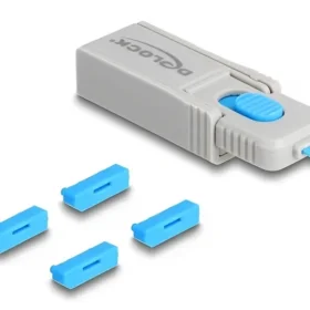 חוסם שקע DisplayPort סט 4 יח' + כלי נעילה DELOCK | 20927