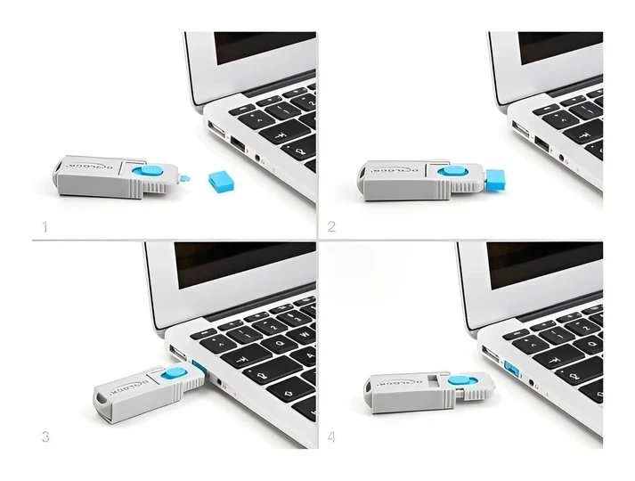 חוסם שקע USB-A סט 5 יח' + כלי נעילה DELOCK | 20923