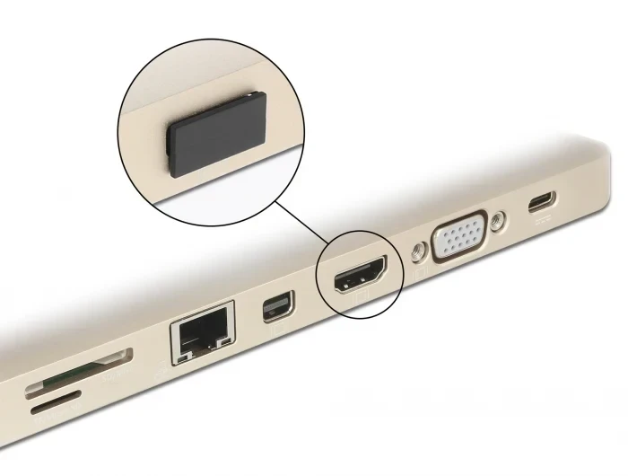 כיסוי נגד אבק ללא אחיזה לשקע HDMI סט 10 יח' DELOCK | 64030