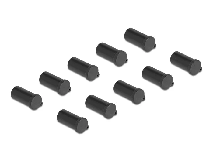 כיסוי נגד אבק ללא אחיזה לשקע MC4 - DL4 צבע שחור סט 10 יח' DELOCK | 64244