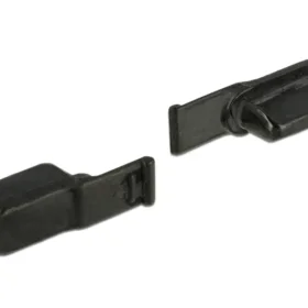 כיסוי נגד אבק לשקע ™Lightning סט שחור 10 יח' DELOCK | 64033