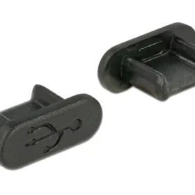 כיסוי נגד אבק עבור שקע USB 2.0 Micro-B סט 10 יח' צבע שחור DELOCK | 64007