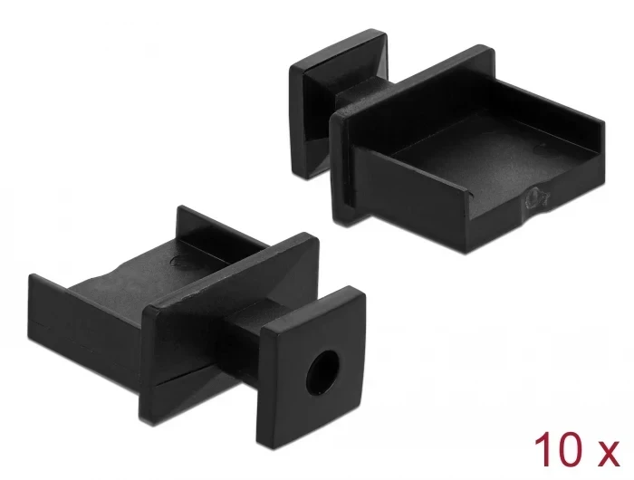 כיסוי נגד אבק עבור שקע USB-A עם אחיזה סט 10 יח' צבע שחור DELOCK | 64009