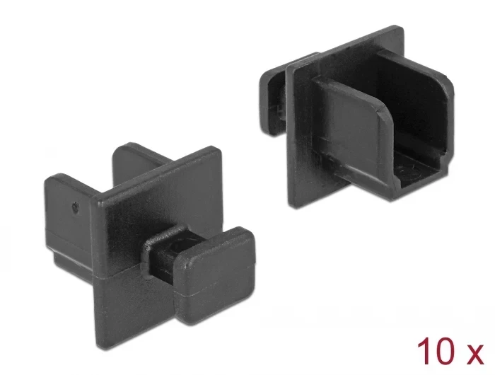 כיסוי נגד אבק עבור שקע USB-B 3.0 עם אחיזה סט 10 יח' צבע שחור DELOCK | 64010