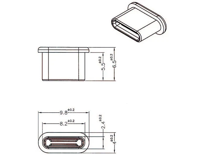 כיסוי נגד אבק עבור שקע USB-C סט 10 יח' DELOCK | 64095