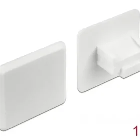 כיסוי נגד אבק עבור שקע רשת RJ45 סט 10 יח' צבע לבן DELOCK | 64019