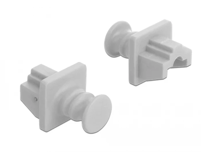כיסוי נגד אבק עבור שקע רשת RJ45 עם אחיזה סט 10 יח' צבע לבן DELOCK | 86507